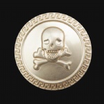 skull shank button zinc alloy