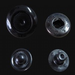 black four parts buttons