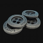 matt black metal buttons