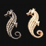metal sea horse buttons