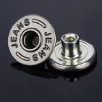 silve zinc alloy jeans buttons