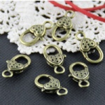 bronze tone lobster clasp hooks