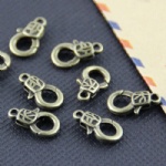 bronze tone lobster clips