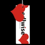 paper tags with red heart