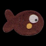 fish woven patch 