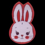 rabbit woven patch 
