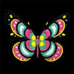 butterfly embroidery patch