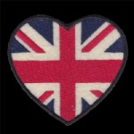 heart embroidery patch